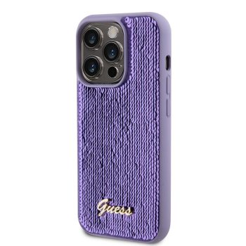 Θήκη Σιλικόνης Guess Sequin Script Logo για iPhone 15 Pro Max - Purple