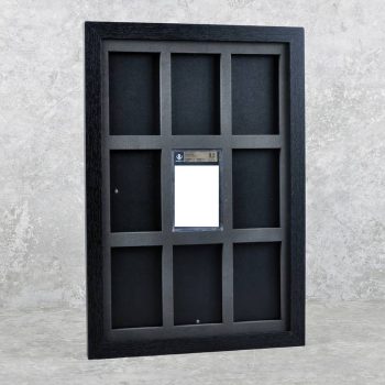 Ξύλινο κάδρο Wooden Display Box για 9 - Grid BGS Rating Cards - Συμβατό με TCG Trading Cards και Game Cards - 35-360pt  - Black 