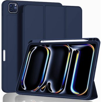 Θήκη Σιλικόνης Book ObaStyle Flip Cover για Apple iPad Pro 13” 2024 - Blue