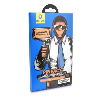 Tempered Glass Mr.Monkey Full Cover Full Glue 5D 9H 0.26mm Strong Privacy για Apple iPhone 12 / 12 Pro - Black(Privacy)