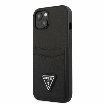 Θήκη Guess Saffiano Double Card για Apple iPhone 13 Mini  - Black